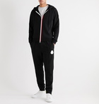 Moncler - Striped Loopback Cotton-Jersey Zip-Up Hoodie - Black