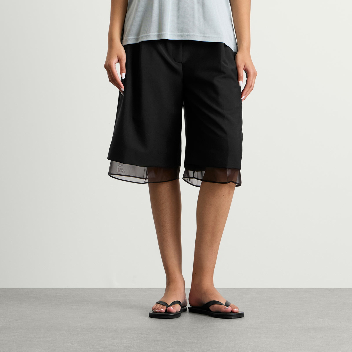 Róhe Women's Organza Lined Shorts in Black