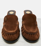 Saint Laurent Le Loafer Cassandre suede mules