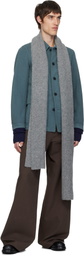 Dries Van Noten Navy Wool Arm Warmers