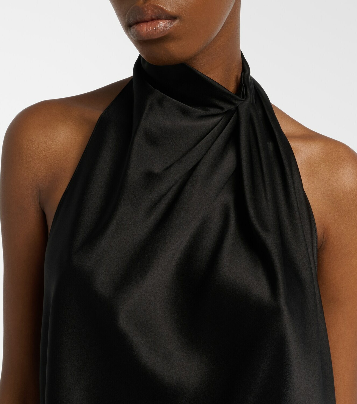 The Sei Halterneck silk satin top