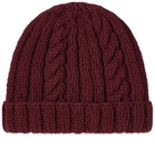 Inverallan Men's Aran Hat in Wine