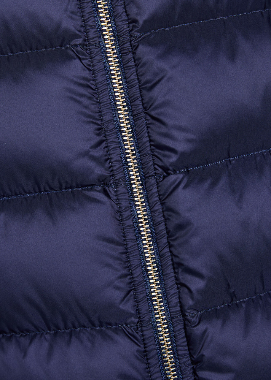 Ten C Padded Hooded Nylon Jacket Navy