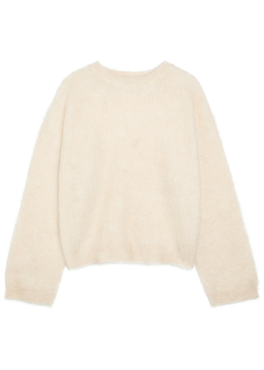 Brunello Cucinelli Brushed Wool-blend Jumper Cream