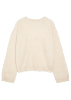 Brunello Cucinelli Brushed Wool-blend Jumper Cream