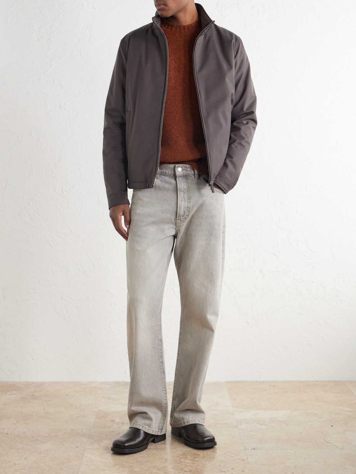 Sunspel - Brushed Shetland Wool Sweater - Brown