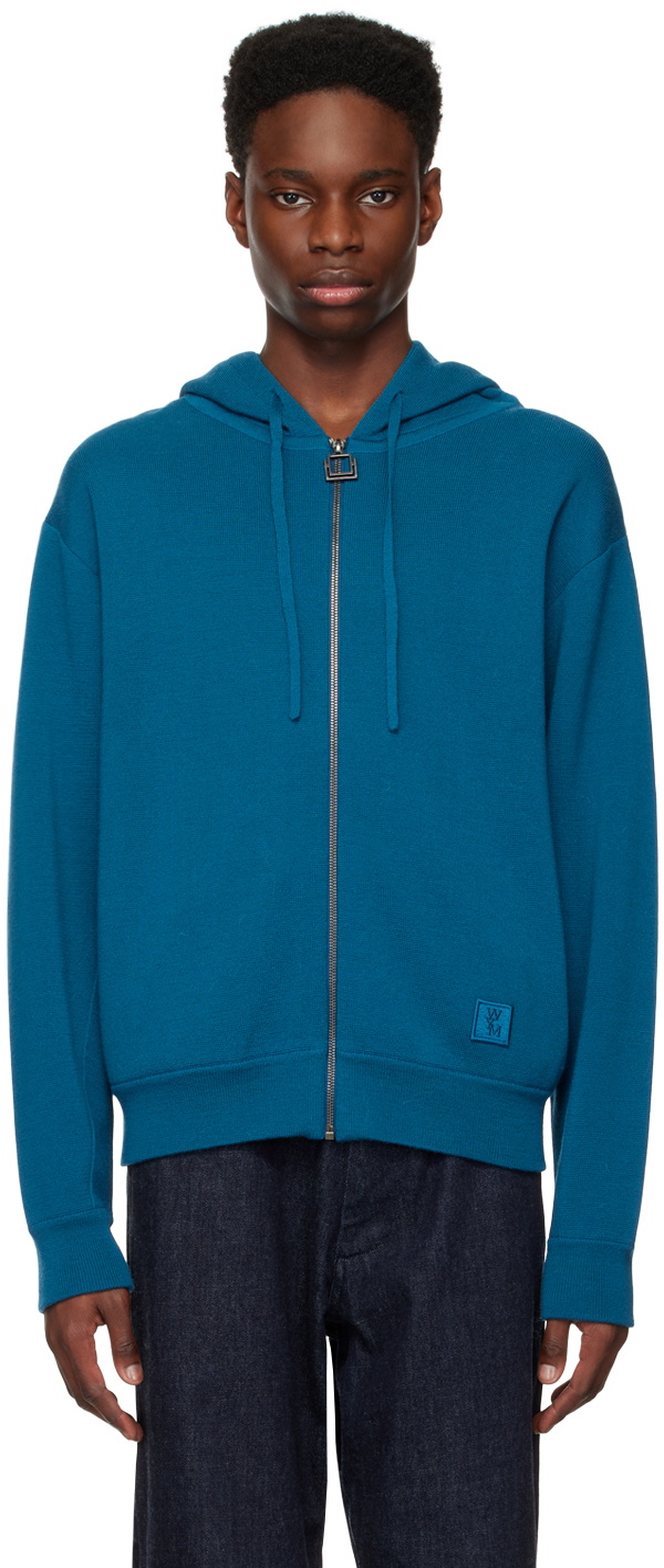 Wooyoungmi Blue Zip Hoodie Wooyoungmi