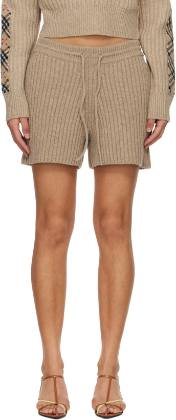 Photo: Burberry Beige Wool Shorts
