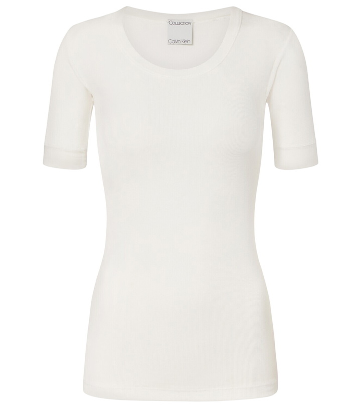 Photo: Calvin Klein Collection Ribbed-knit cotton-blend top