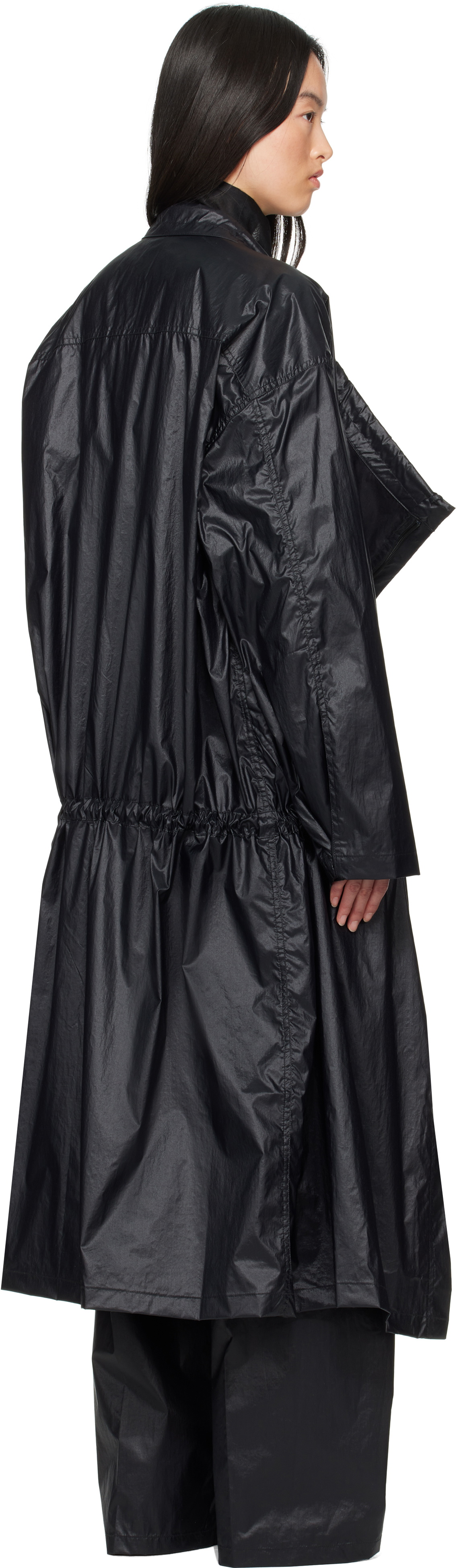 Gabriela Coll Garments Black No.314 Technical Long Coat