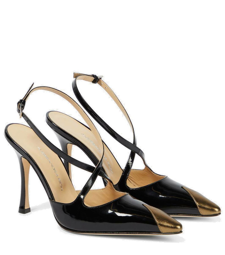 Photo: Alessandra Rich Paneled patent leather pumps
