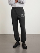 Gallery Dept. - Tapered Logo-Print Cotton-Jersey Sweatpants - Black