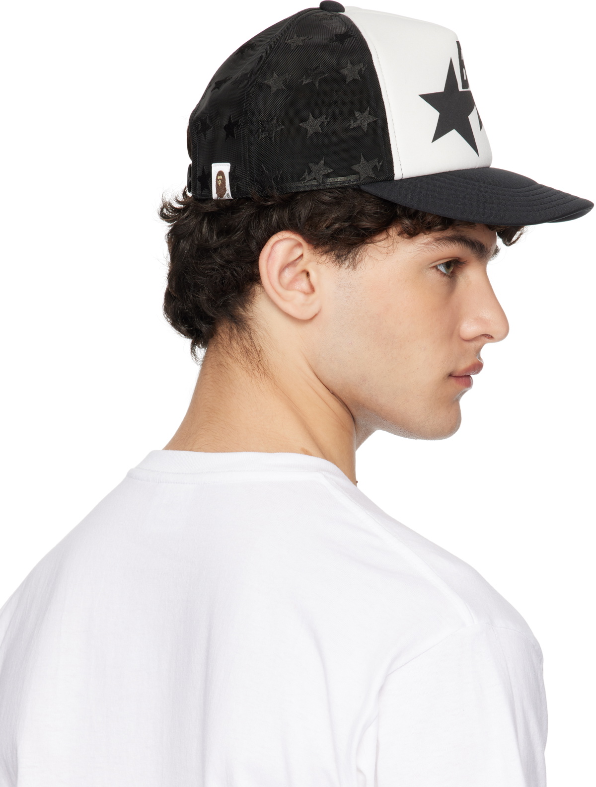 BAPE White & Black STA Mesh Cap A Bathing Ape
