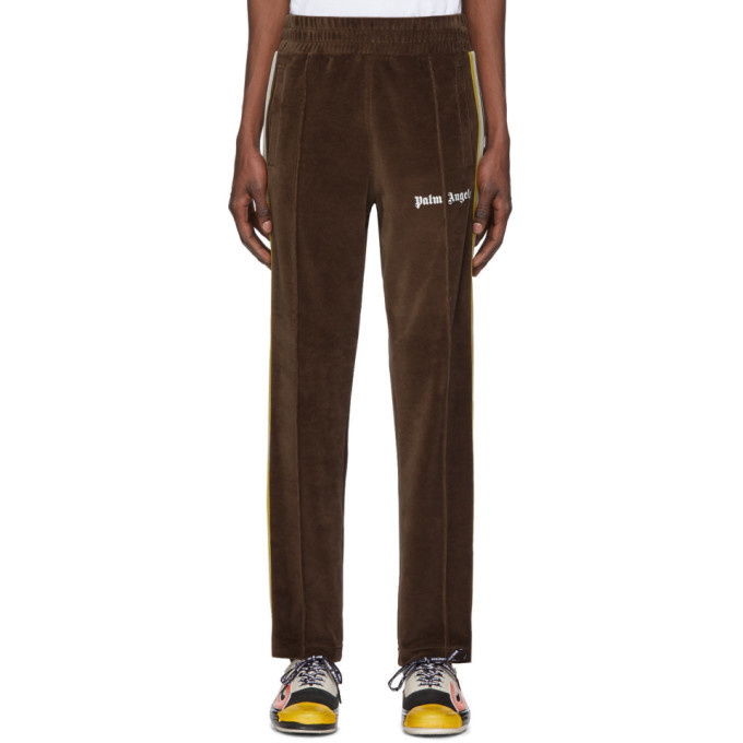 Photo: Palm Angels Brown Chenille Track Pants