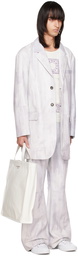 Acne Studios SSENSE Exclusive White Lambskin Blazer