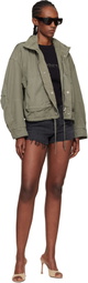 Alexander Wang Black Denim Bite Shorts