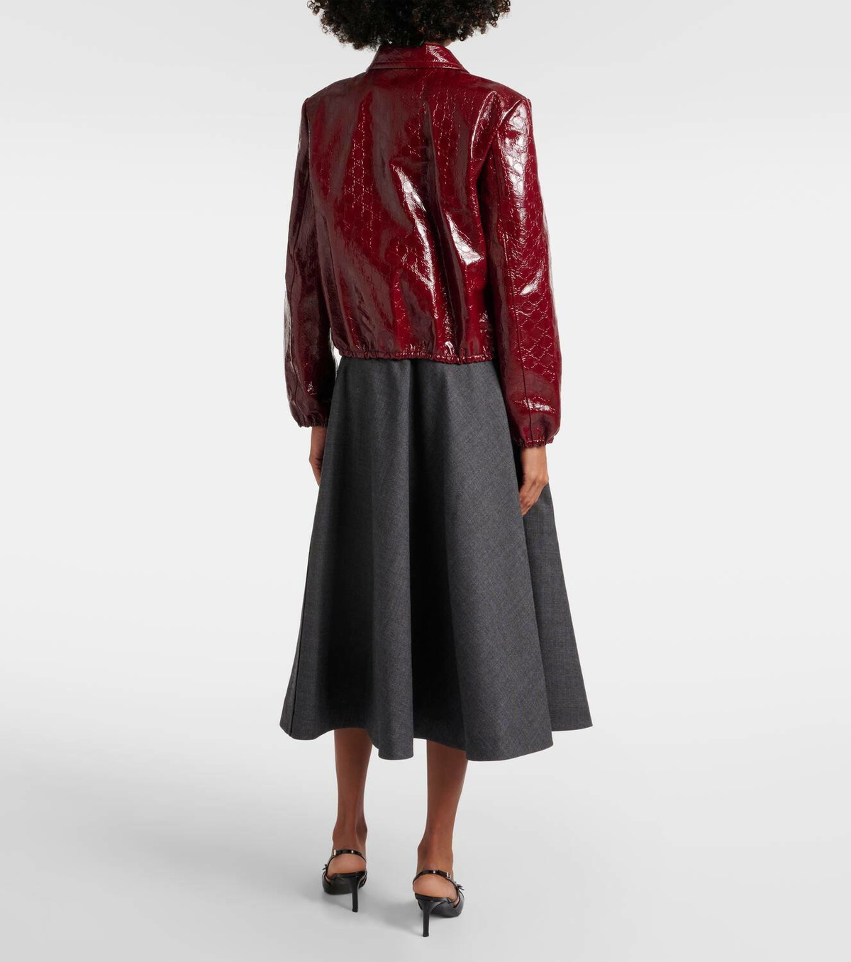 Gucci Leather bomber jacket