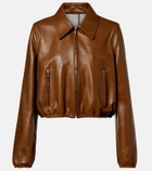 Gucci Leather bomber jacket