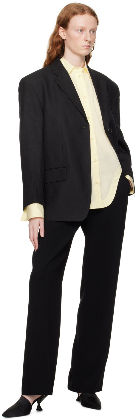 Theory Black Elasticized Trousers