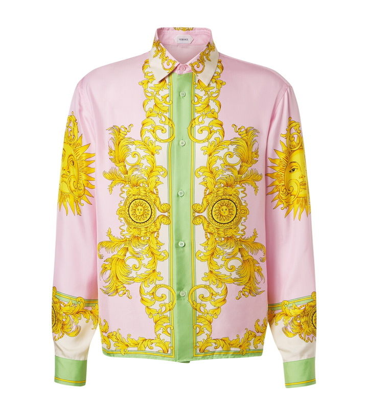 Photo: Versace Printed silk shirt