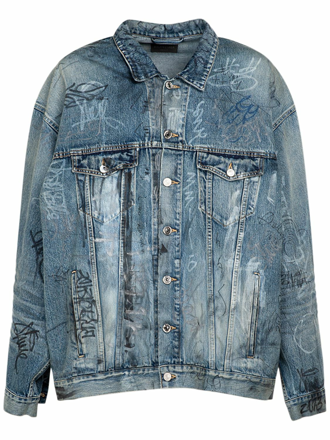 BALENCIAGA - Oversize Cotton Denim Jacket Balenciaga