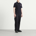 Moncler Men's Cotton Pique Logo Polo in Navy