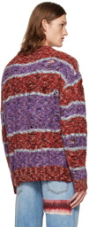 Andersson Bell Red & Purple Striped Sweater