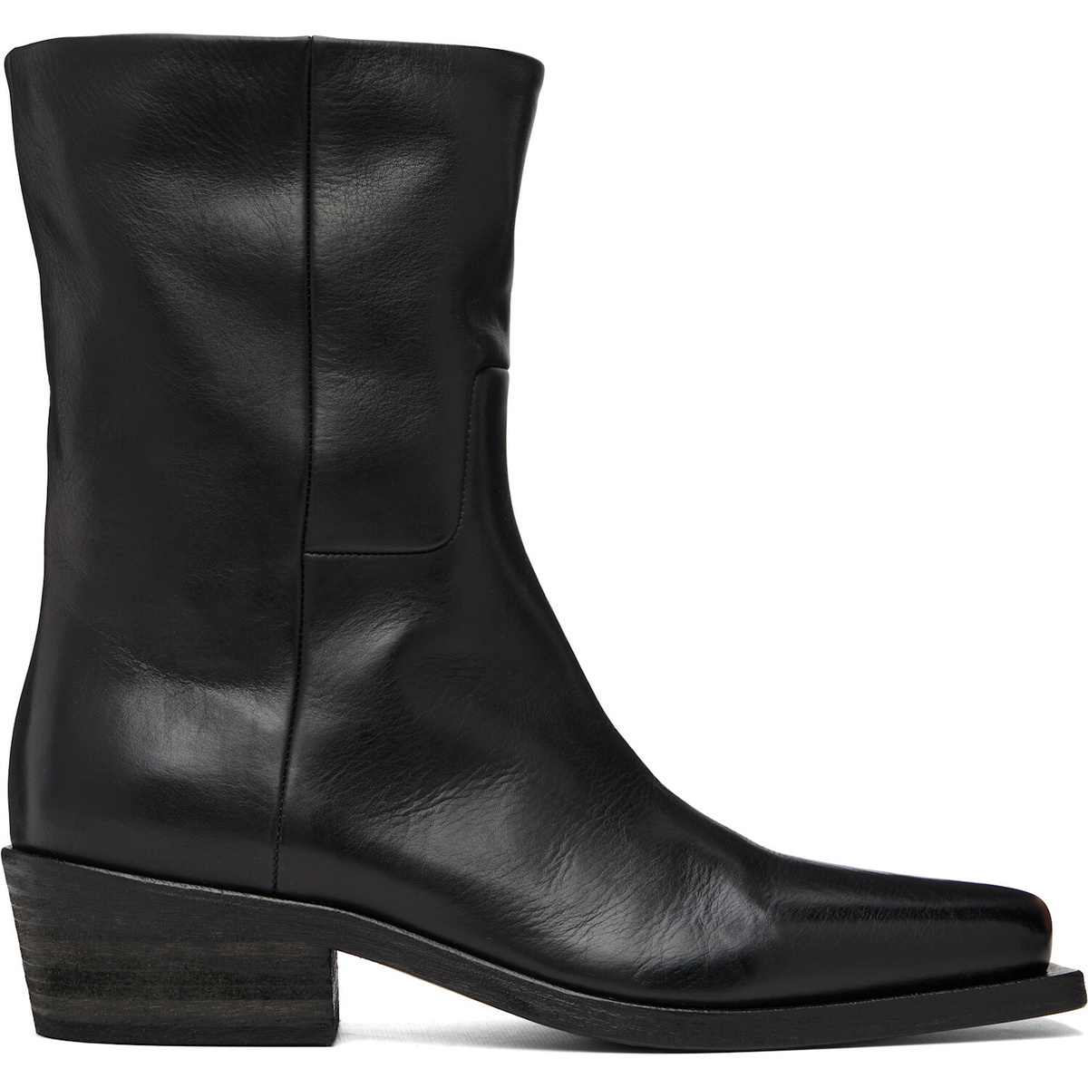 Marsèll Black Tex Soft Pebbled Leather Boots
