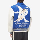 Represent Men's Storms In Heaven Varsity Jacket in Cobalt Blue