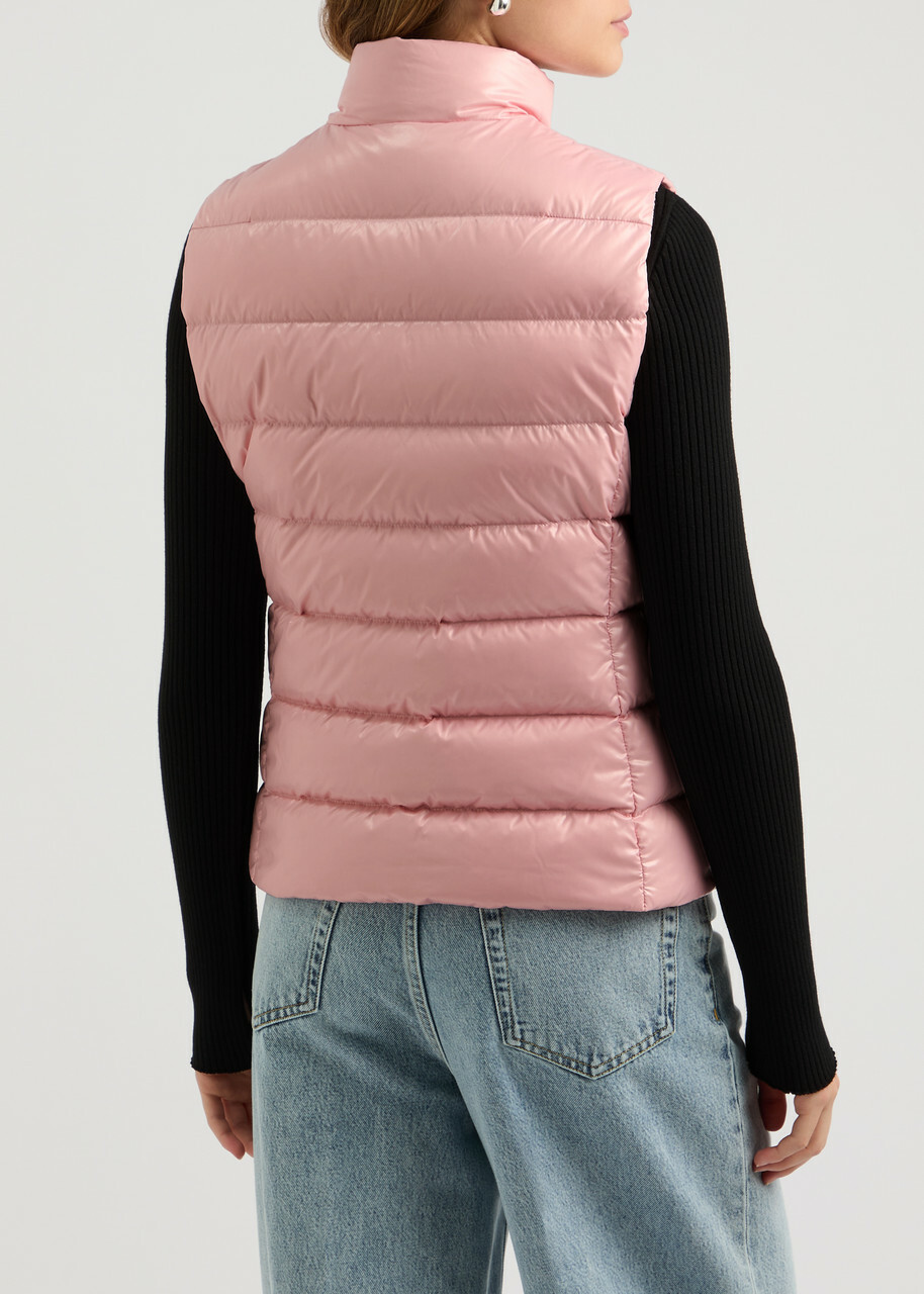 Moncler Ghany Quilted Shell Gilet Pink Moncler