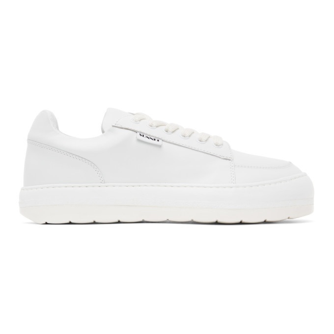 Photo: Sunnei White Leather Dreamy Sneakers