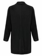 Issey Miyake Single-breasted Pleated Coat
