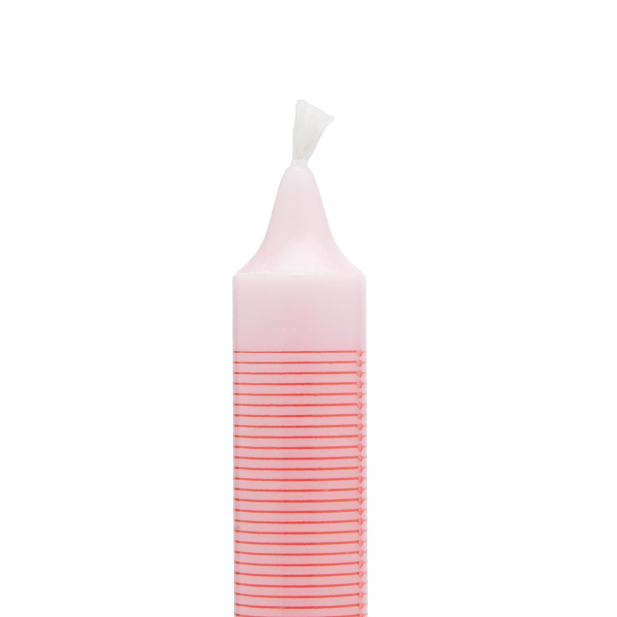 HAY Pattern Candle - Thin Stripe in Pink/Red 