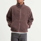 Dime Men's Polar Fleece Sherpa Zip Jacket in Mocha