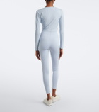 Norba Ribbed-knit wrap top