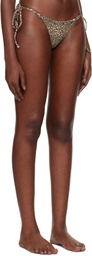 Frankies Bikinis Brown & Black Divine Skimpy Bikini Bottoms