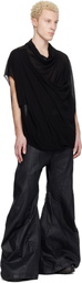 Julius Black Cowl Neck Drape T-shirt