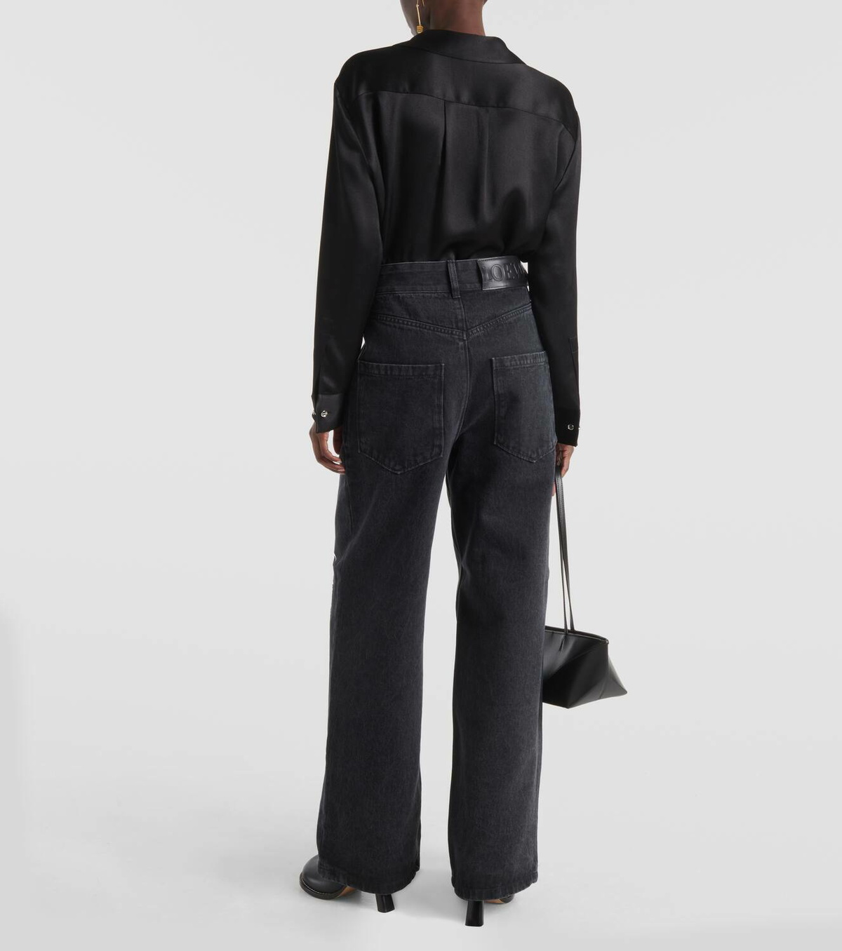 Loewe Anagram high-rise wide-leg jeans Loewe Loewe Anagram high-rise wide-leg jeans Loewe