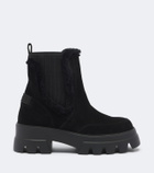 Bogner Sapporo shearling-trimmed suede ankle boots
