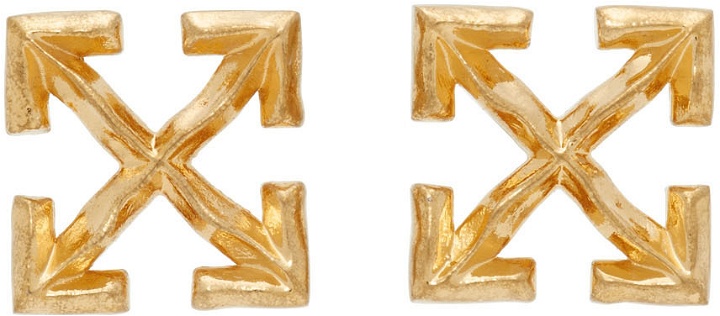 Photo: Off-White Gold Mini Melted Arrows Earrings