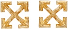 Off-White Gold Mini Melted Arrows Earrings