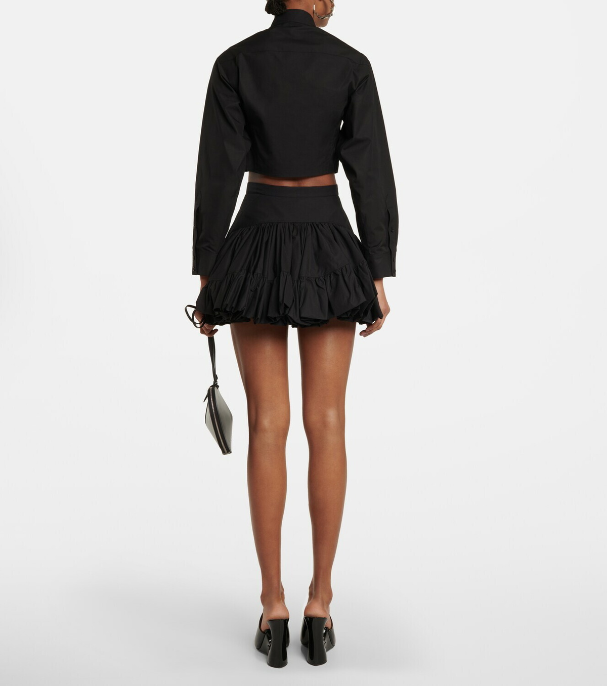 Alaïa Cotton high-rise miniskirt ALAÏA