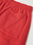 CHERRY LA - Straight-Leg Logo-Appliquéd Cotton-Jersey Sweatpants - Red