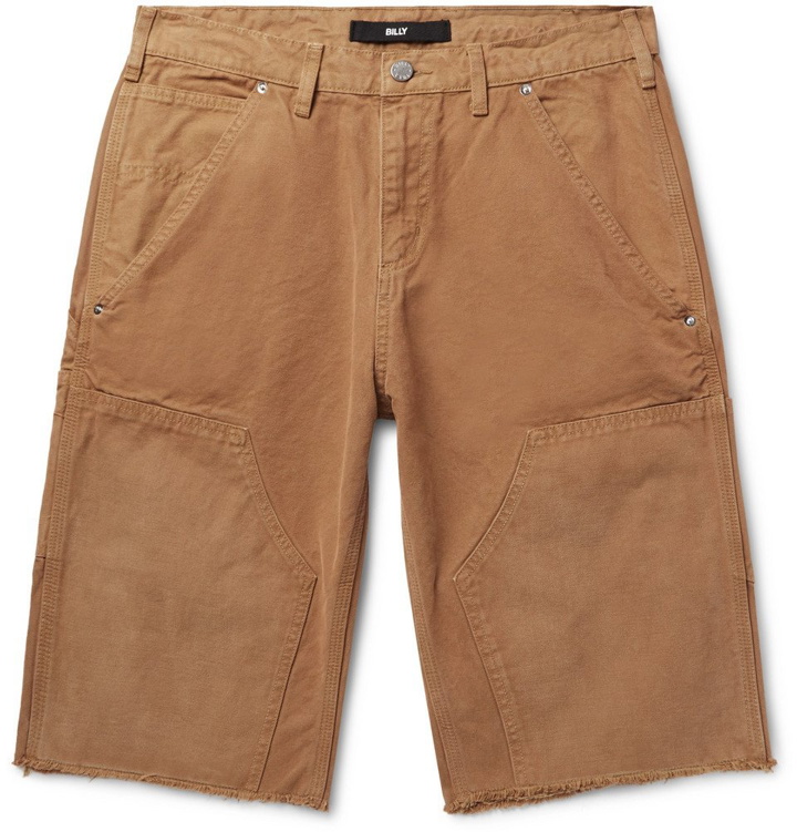 Photo: BILLY - Distressed Cotton-Canvas Cargo Shorts - Camel