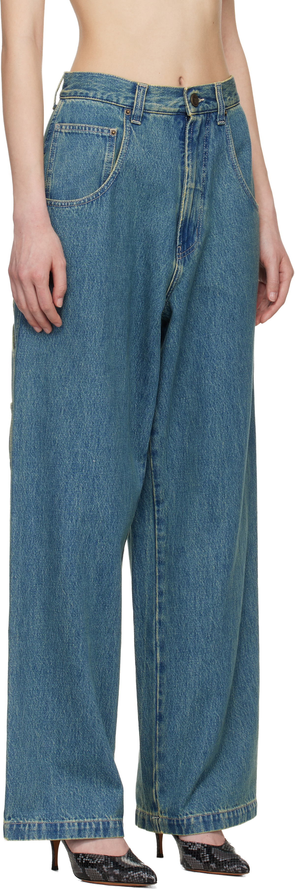 VETEMENTS Blue Hip-Hop Jeans
