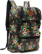 Kenzo Black 'Pop Bouquet' Backpack