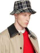 Burberry Black Check Cotton Bucket Hat
