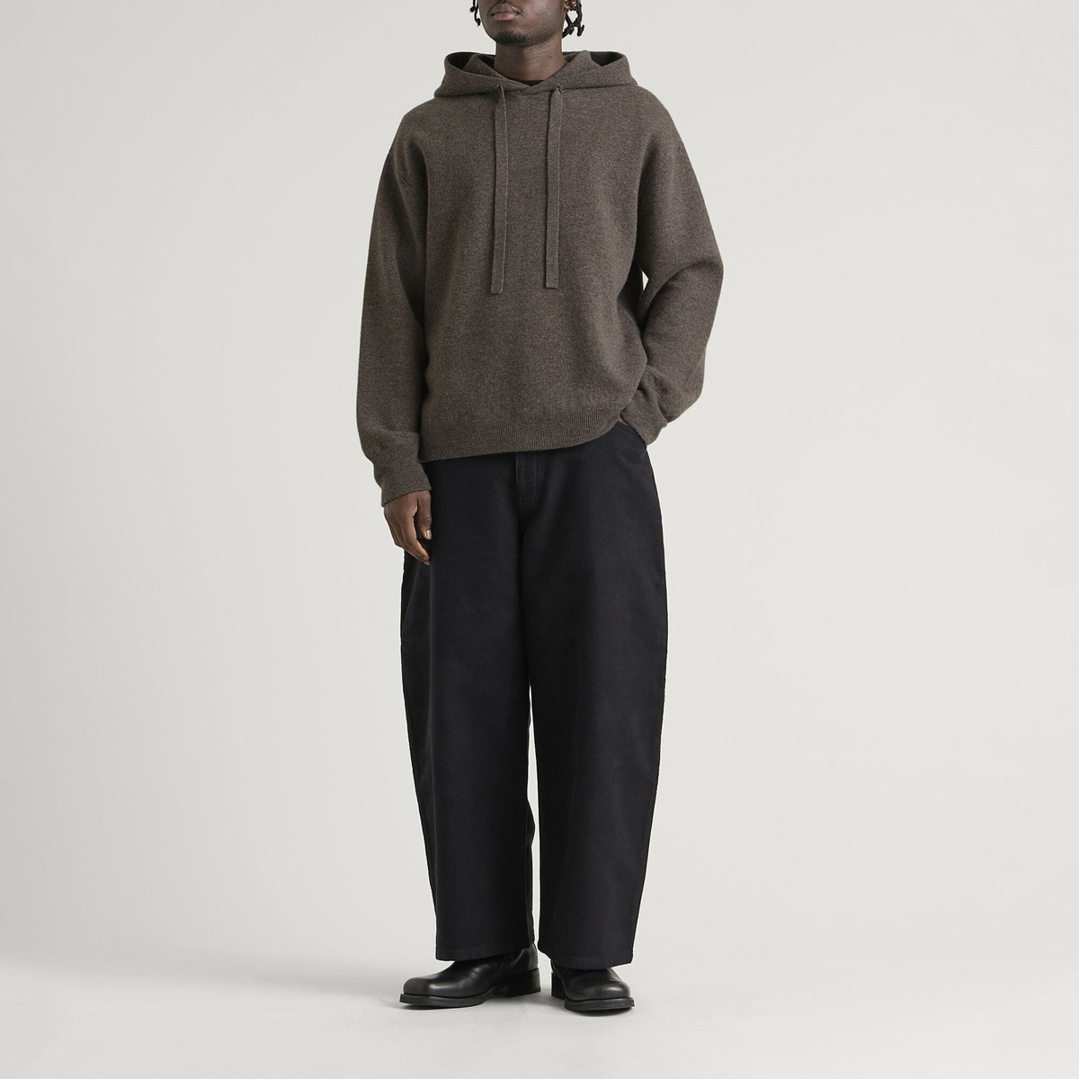 Studio Nicholson Men's Copecashmere Hoodie in Mouse