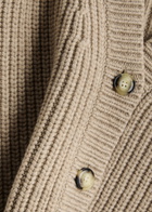 Nanushka Karolin Ribbed Wool-blend Cardigan Ecru