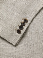 Rubinacci - Double-Breasted Linen and Virgin Wool-Blend Blazer - Gray